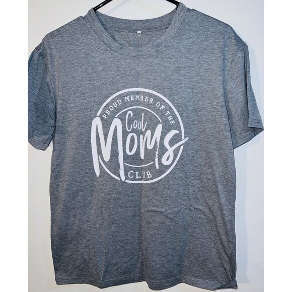 Proud Member Of The Cool Moms Club Grey T-Shirt Size L - Picture 1 of 2
